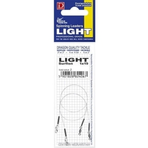 Dragon 1x19 Surflon leader 8kg Light 15cm 2pcs.