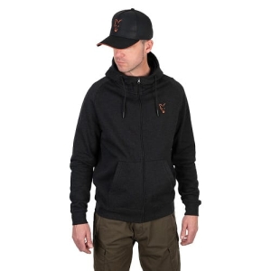 Collection Fox LW Hoody Noir Orange Roz.XXL
