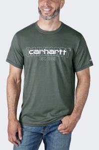 Carhartt Force Midweight Logo T-Shirt Carbon S