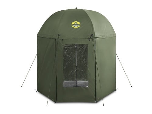 Parapluie De Pêche WilTec 250cm – Avec Auvent, Paroi Latérale, Fenêtre Et Piquet, Neuf