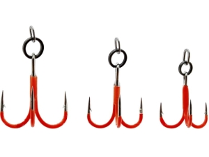 Rigged Seatrout Treble Hooks #8 4pcs UV Or