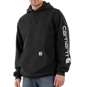 Carhartt Midweight Sleeve Logo Hood Black S