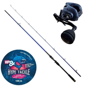 Hype Tackle H2 set 2.51m Jusqu'à 110g 2cz C Multiplier Kraken T300 Hype Tackle WP8 Blue 0.23mm, 18.5kg 135m