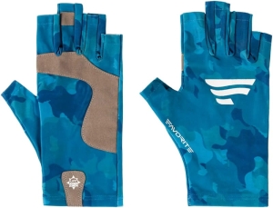 Gants Favorite Solar Fishing UPF50 Bleus L/XL