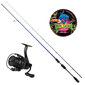 Ensemble Hype Tackle H2 UL 1,85 m Jusqu'à 3,5 g 2cz S + Favorite Arena 1500S + Hype Tackle ULG 3X Pink 0,04 mm 2,6 kg 100 m