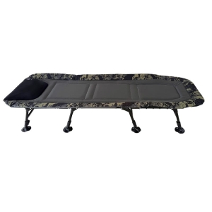 Chaise longue de pêche KRAKEN CAMO : 8 pieds, capacité de charge 150 kg