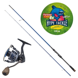 Ensemble Hype Tackle H2 Target Zander 2,36 m 10-42 g 2cz + Hype Tackle H2 4000 + Hype Tackle WP8 Red Fluo 0,15 mm 11,4 kg 135 m FEC