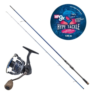 Ensemble Hype Tackle H2 MF 2,76 m 5-30 g 2cz + Hype Tackle H2 4000 + Hype Tackle WP9 White 0,14 mm, 10,7 kg 135 m