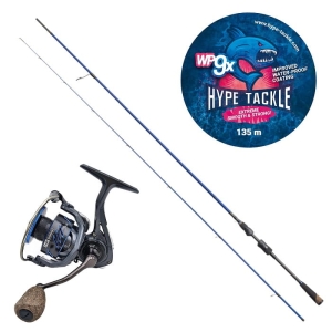 Ensemble Hype Tackle H2 MLF 2,70 m 3-15 g 2cz + Hype Tackle H2 3000 + Hype Tackle WP9 Rose 0,10 mm, 6,5 kg 135 m