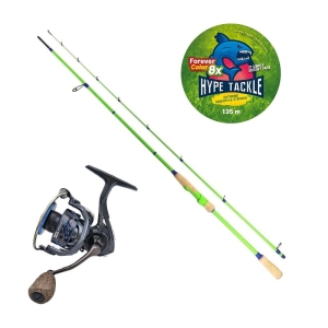 Ensemble Hype Tackle Fresh 2,14 m 8-30 g 2cz S + Hype Tackle H2 3000 + Hype Tackle WP8 Green Fluo 0,13 mm 9,1 kg 135 m FEC