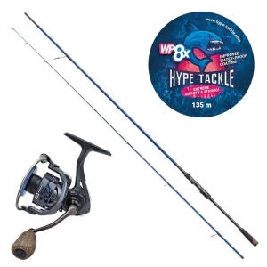 Ensemble Hype Tackle H2 Target Aspius 2,86 m jusqu'à 28 g 2 cz + Hype Tackle H2 4000 + Hype Tackle WP9 Black 0,12 mm, 9,7 kg 135 m