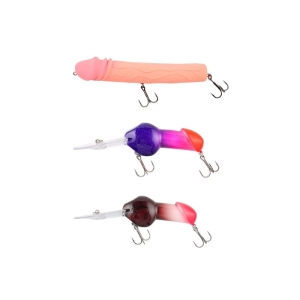 Kit Kraken Qtong Jerk White Python 16cm 43g + Kraken Qtong Deep Purple Pecker 8,5cm 27g + Kraken Qtong Deep Brown Baller 8,5cm 27g