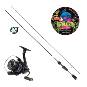 Kit Kraken Atomic UL 1.83M 0.1-0.8G Spin + Select Stellar 1500S + Hype Tackle ULG 3X Dark Green 0,03mm