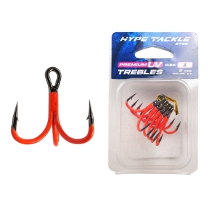 Hameçons triples Hype Tackle ST56 UV #1 5pcs