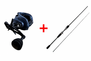 Ensemble Promotionnel : Moulinet Casting Kraken T300 + Canne Svartzonker Downsizer 7'10" 2,39 m 20-120 g Casting