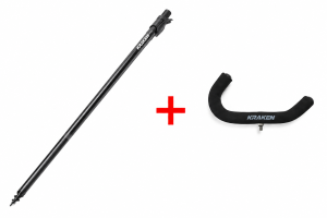 Ensemble Pique KRAKEN Black Pearl Bankstick 75-125 cm + Repose-Canne Avant KRAKEN Black Pearl Front Rest EVA
