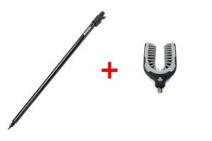 Ensemble Pique KRAKEN Black Pearl Bankstick 75-125 cm + Repose-Canne Arrière KRAKEN Black Pearl Butt Rest