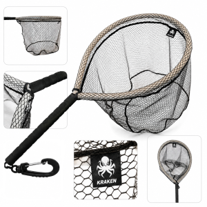 Épuisette de Pêche Kraken Black Pearl 55×45/30 cm