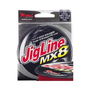 MOMOI JigLine MX8 tresse 0.22/16kg 150m ROUGE