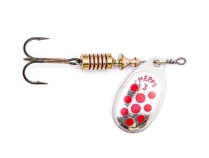 Mepps AGLIA DECOREES argent/points rouges 4/9g