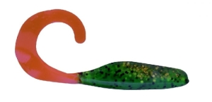 Bass Assassin 4" Curly Shad Fire Tiger 10szt