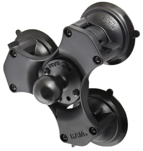 RAM Twist-Lock Triple Suction Cup Ball Base 1.5" mount