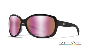 Wiley X MYSTIQUE Captivate Polarisé Or Rose Brillant Noir F