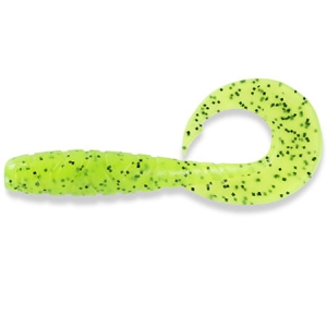 FishUP Mighty Grub 3,5" #055 Chartreuse/Noir 7pcs