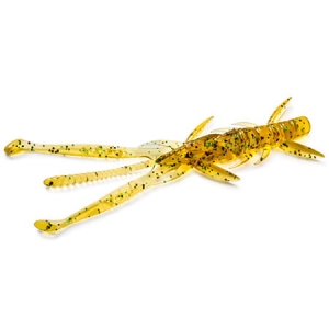 Crevettes FishUP 3" #036 #036 Caramel/Vert/Noir 9 pièces