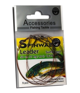 Spinwal Steel leader 50cm 21kg 2pcs.