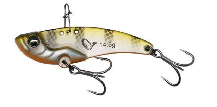 SG CYKADA VIB BLADE OLIVE STRIPES 4.5CM 8.5g