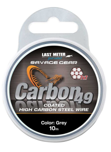 SG CARBON49 STEELWIRE 10M 0.48MM 11KG COATED GREY