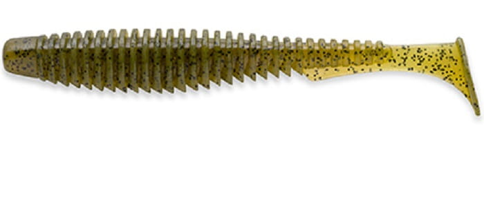 FishUP U-Shad 3"#074 - Green Pumpkin Seed