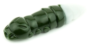 FishUP Pupa 1,2" #140 - Olive foncé/blanc