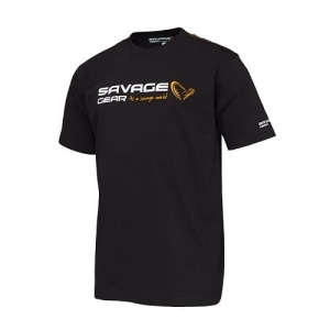 Savage Gear T-Shirt Signature Logo L Black Ink