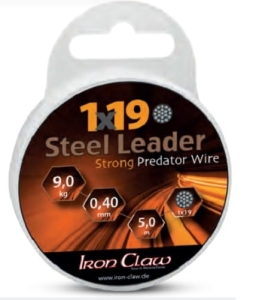 IRON CLAW 1x19 Steel Leader 9kg 5m 0,40mm