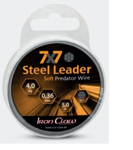 IRON CLAW 7x7 Steel Leader 9kg 5m 0,45mm