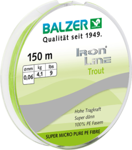 Balzer Iron Line Braid Trout Chart. 150m 0,06