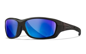 Wiley X GRAVITY Polarized Blue Mirror Black Crysta
