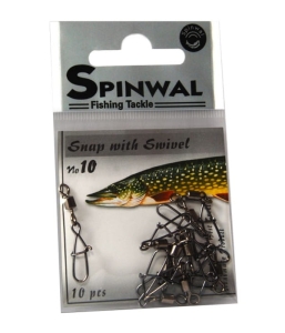 Agrafka Spinwal z krętlikiem nr.10 20kg 10szt.