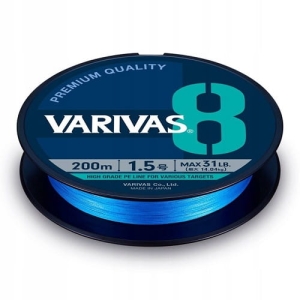 Tresse Varivas8 PE #1 - 150m - 20lb - Bleu