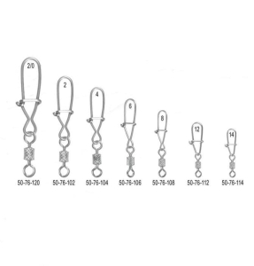 Dragon Spinn Lock épingle de sécurité avec émerillon No. 2/0 5pcs