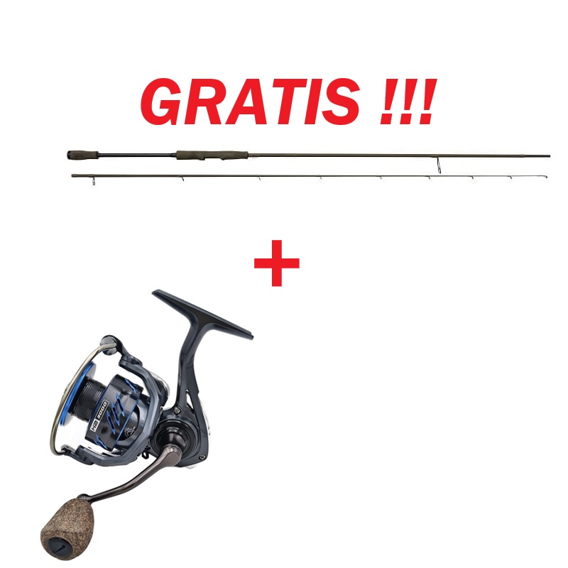 Pack Promo : Moulinet Hype Tackle H2 3000 + GRATUIT Canne SG4 Light Game 251 cm 5-18 g 2 brins
