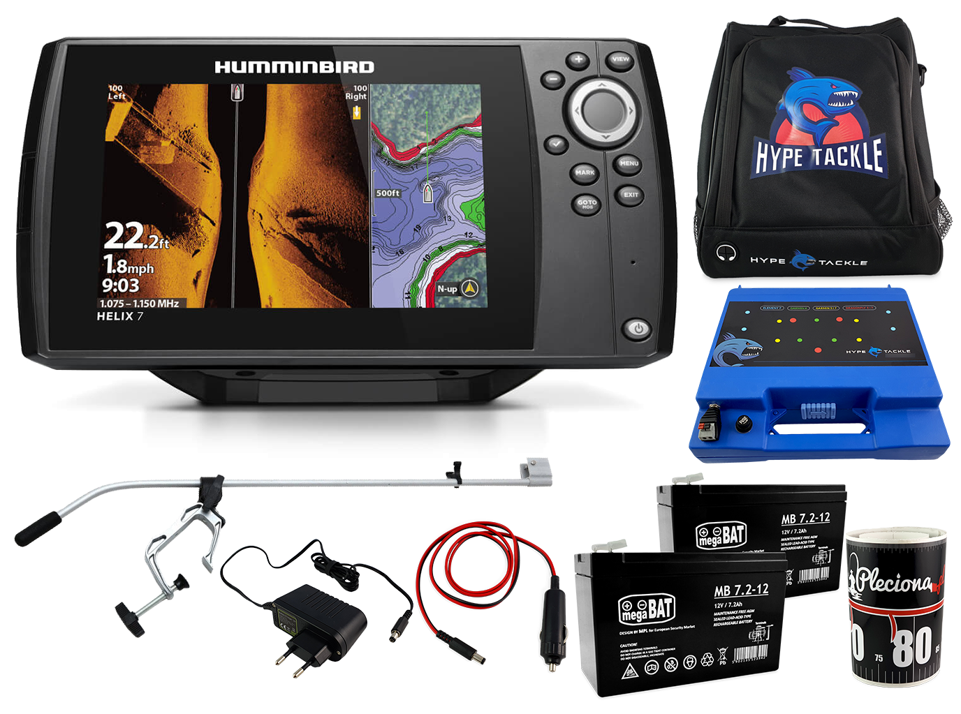 Combiné HELIX 9G4N CHIRP MEGA DI+, sonde TA et temp